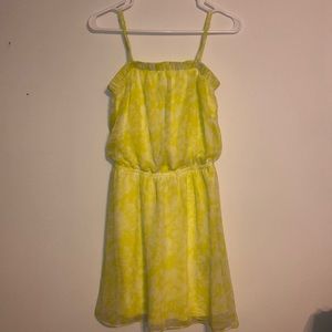 Bright yellow sun dress w/ removable straps